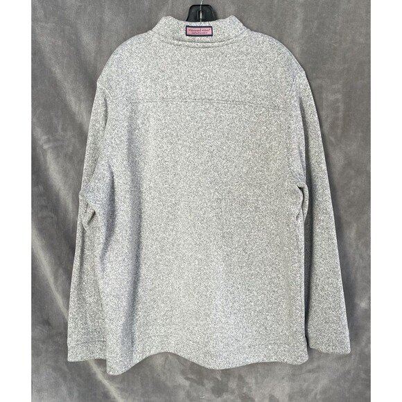 Vineyard Vines Fleece Shep Shirt Sweater Men’s XXL Gray 1/4 Zip Pullover - Picture 2 of 12